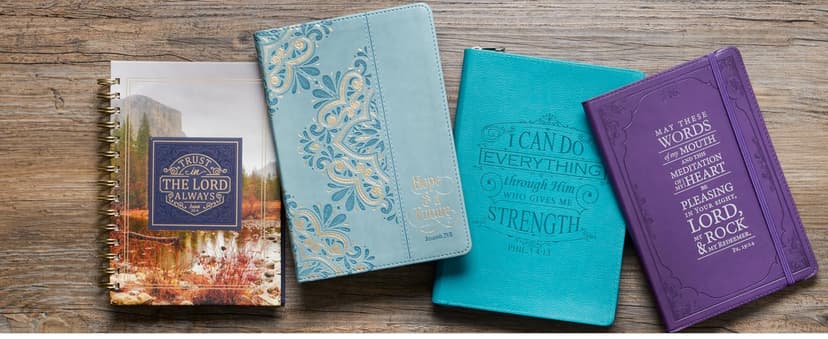 Christian Art Gifts Set of Four Rustic Stoneware Coffee/Tea Mugs w/Bible Verses Sage Green, Ivory, Paprika Red, Pumpkin Orange Inspirational Coffee/Tea Cup for Men and Women