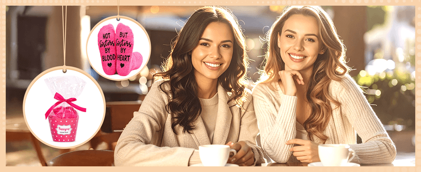 HAPPYPOP Bestie Gifts for Women - BFF Gifts, Best Friends Socks for Sisters Friends