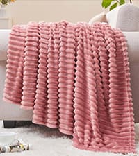 Ultra-Soft Plush Fleece, Cozy, Warm Yet Lightweight, Ribbed Texture, Home Decor, Machine Washable, Giftable, All-Season Use BEDELITE Ribbed Fleece Throw Blanket for Couch, Cream, 50"x60" B0CSFJR66V