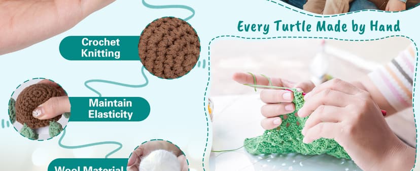 Mini Funny Turtle Dad Gifts from Daughter Son Wife, Birthday Gifts for Dad Father Daddy Presents, I Love You Small Cute Stuff Things, Handmade Emotional Positive Crochet Turtle