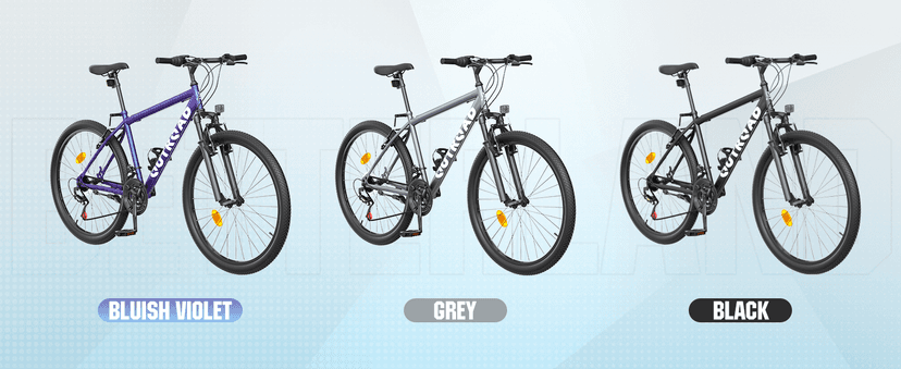 Betterland 26 Inch Mountain Bike, 7-Speed Adult Bike with Dual V Brakes, Outdoor Cycling Bike with High Carbon Steel Frame and Front Suspension, Adjustable Ergonomic Seat for Bicycle