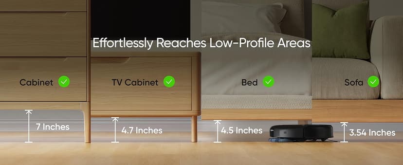 eufy Omni C20 Robot Vacuum and Mop Combo, All-in-One Station, Auto Mop Washing and Auto Drying for Hands-Free Cleaning, 7000 Pa Powerful Suction, Self Emptying, 3.35-Inch