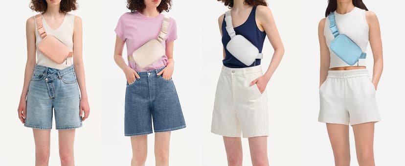 Belt Bag Fanny Pack Crossbody Bags for Women Fashion Waist Packs with Adjustable Strap Gifts for Women Men Teen Girls (Icing Blue)