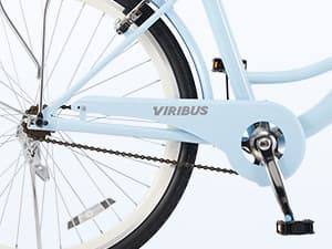 VIRIBUS Beach Cruiser Bike for Women, Single Speed Womens Bike with Basket & Rack 24 26 inch, Retro Step Through Cruiser Bicycle for Petite Short Women Female Ladies City Commuter, 330 lb.