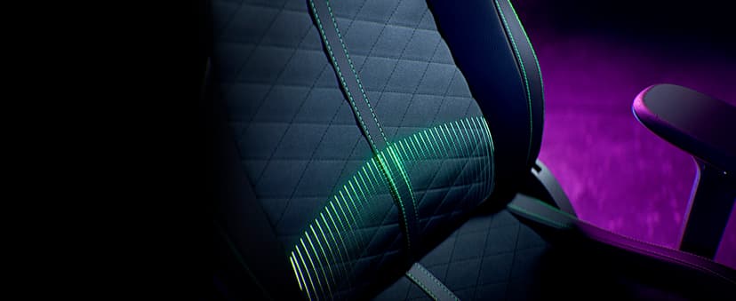 Razer Enki X Essential Gaming Chair: All-Day Comfort - Built-in Lumbar Arch - Optimized Cushion Density - Dual-Textured, Eco-Friendly Synthetic Leather - Adjustable 152-degree Recline - Black