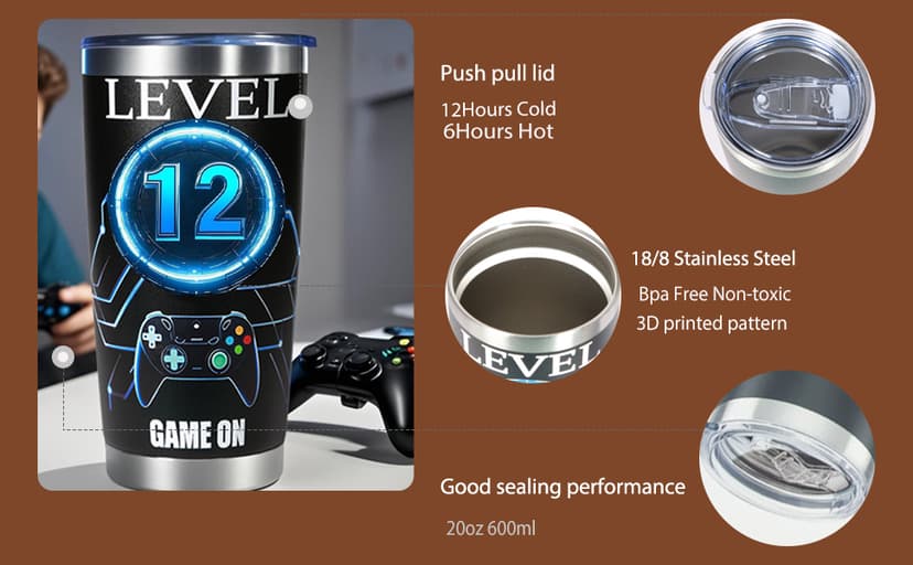 12 Year Old Boy Gifts, 12th Birthday Gifts Decorations for Son, Gamer Gifts for Teenage Boy, Christmas Gift for Kids, Nephew, Grandson, Brother