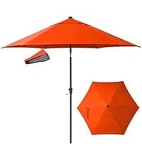 CROWN SHADES 10x10 Pop Up Canopy with 1 Side Wall - Beach Tent with One Push Setup - Outdoor Sun Shade for Events, Parties, Camping - Gazebo with STO-N-Go Cover Bag (Black)