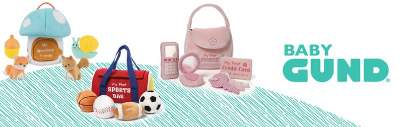 Baby GUND My First Sports Bag Stuffed Plush Playset, Baby Gift Toys for Boys and Girls Ages 1 & Up, 5 Piece, 8"