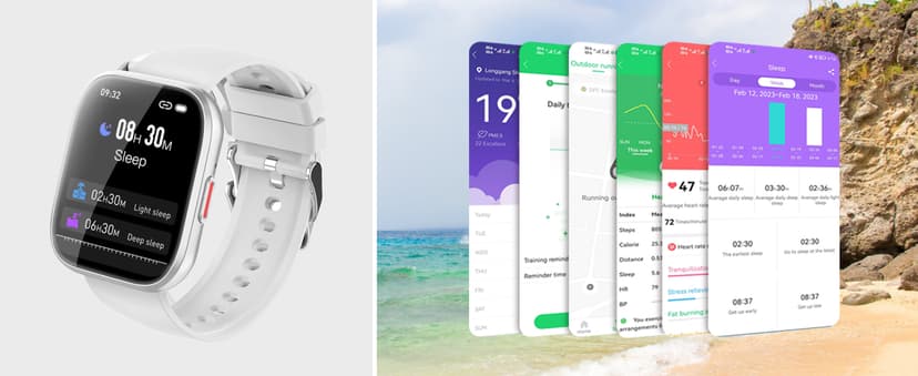 Smart Watch for Men Women, 1.85" TFT-Touch Screen Smartwatch with Call Function, 112 Sport Modes, Fitness Tracker with 24/7 Heart Rate/Sleep Monitor, IP68 Waterproof, Fitness Watch for Android/iOS