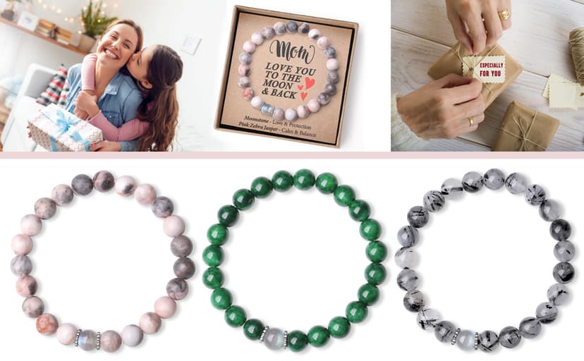 Unique Gifts for Mom - Handmade Crystal Bracelet with Meaning - Comes in Gift Box and Crystal Card