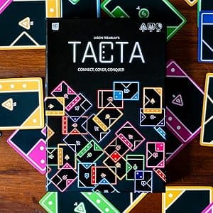 TACTA Card Game, Where Every Card Counts, Fast-Paced Strategic Shape Matching Party Game, Analyze and Optimize to Connect, Cover & Conquer to Win, Unique Party Game Play for 2 or More Players, Ages 7