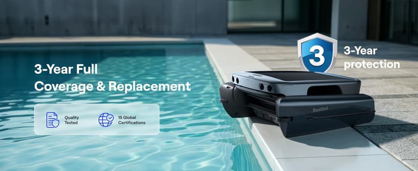 Beatbot iSkim Cordless Robotic Pool Skimmer with 9L Filter Basket, 24/7 Cleaning Solar Powered, 10000mAh Battery, 28-Hour Runtime, Auto Return, Smart Obstacle Avoidance, APP Control -Navy Blue