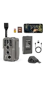 GardePro E5S Trail Camera (Non-Cellular, Non-WiFi), 64MP Photo & 1296P HD Video, 0.1s Trigger, 100ft No-Glow Night Vision, Motion Activated Wildlife Camera
