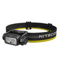 Nitecore HC65 UHE Headlamp, 2000 Lumen Max Heavy Duty Metal, USB-C Rechargeable with White, Red, and Reading Lights for Camping, Hiking, Hunting, and Industrial Works (Black)
