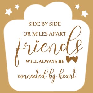 CHENGU Christmas Friends Ornament Ceramic Star Shaped Ornament High School College Hanging Sign Decoration Tree Ornament Good Friends are Like Stars Tags Crafts with Box for Classmate Friends (3 Pieces)