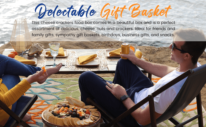Cheese Gift Baskets Assortment Bundle with 5 items - Gourmet Food Gifts for Men and Women, Food for Charcuterie Board, Cheese Sampler for Corporate and Family Occasions, Thanksgiving and Christmas Gifts
