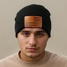 Mens American Flag Beanie Hat Best Dad Brother Papa Husband Ever Gifts Christmas Stocking Stuffers from Son Daughter Sister B0DLMRLLH1