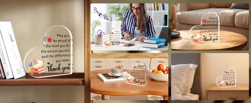 Teacher Gifts for Women,End of Year Teacher Gifts,Teacher Appreciation Gifts,Teacher Christmas Gifts,Thank You Teacher Valentines Gift,Teacher Gifts from Student Desk Home Office Decor