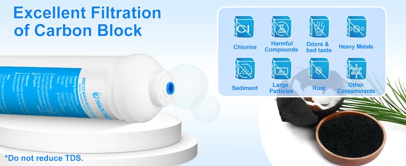 Inline Water Filter Kit for Ice Maker and Refrigerator,Include Feed Water Valve,1/4" Water Line and Quick Connect Fittings,Ideal for Ice Maker,Refrigerator,RO(Reverse Osmosis) System