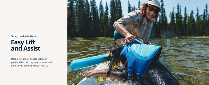 Ruffwear, Float Coat Dog Life Jacket, Premium Buoyancy Swim Vest with Lift Handle, Secure Fit & Reflective Trim, Adjustable Flotation for Swimming, Boating, & Outdoor Adventures, Wave Orange, Large
