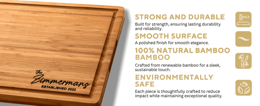 Personalized Cutting Board, Custom Bamboo Engraved Charcuterie Boards - Best Present for Wedding, Bridal Shower, Engagement, Anniversary, Housewarming, Gift Idea for Couples Bride, Parent, Family