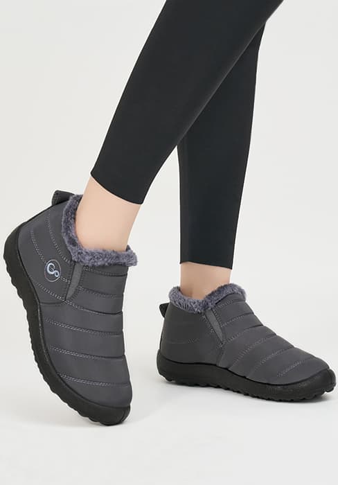 Alicegana Women Winter Boots Snow: Warm Cotton Fur Lined Winter Shoes Lace Up Comfortable Non Slip Ankle Platform Boots Outdoor