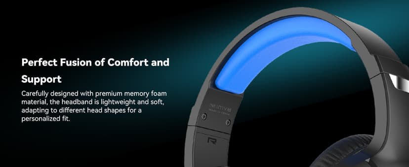 IMYB A36 Gaming Headset with Microphone for Pc, Xbox One Series X/s, Ps4, Ps5, Switch, Stereo Wired Noise Cancelling Over-Ear Headphones with Mic for Computer, Laptop, Mac, Nintendo, Gamer (Blue)