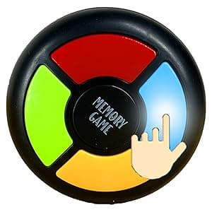 tingbowie Memory Game Handheld Electronic Toy, Color Memorizing with Lights and Sounds