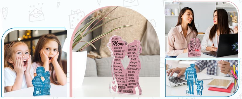 Mom Gifts from Daughter Christmas Gift for Mom, Mom Birthday Ideas Gift Cool Mother's Day Gifts from Daughter Best Mom Ever Gifts New Mom Single Mom Christmas 2024 Acrylic Plaque Sign 5x3in