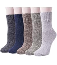 Senker Fashion Womens Wool Socks, Stocking Stuffers Gifts for Women Men Warm Soft Crew Boot Sock for Winter Hiking