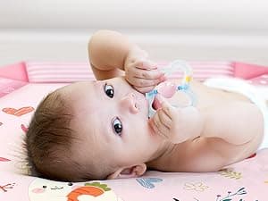 Baby Gym Play Mat, 8-in-1 Tummy Time Mat & Ball Pit with 6 Toys, Washable Baby Activity Mat for Visual, Hearing, Sensory, Motor Development, Babies Gift for Newborn Infant 0-3-6-9-12 Months (Pink)