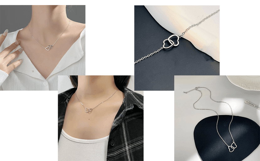 Preserved Rose with Heart Necklace Gift Artificial Flower Valentines Mothers Day for Girlfriend Mom Birthday Anniversary Personalized Romantic Gifts(Red)