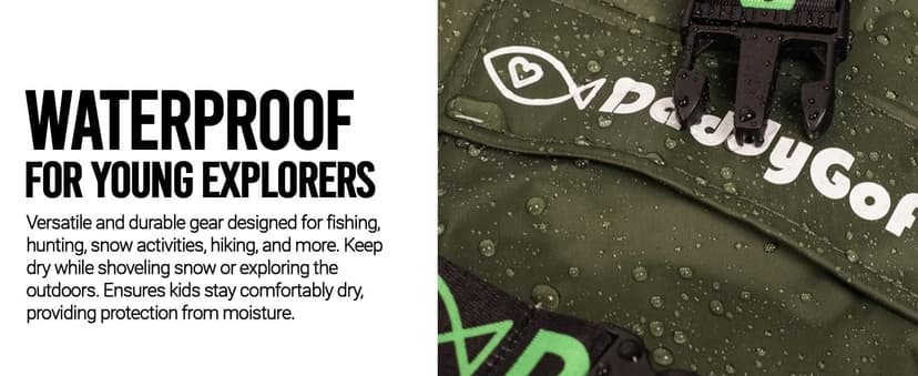 DaddyGoFish Chest Waders for Kids and Adults, Fishing and Hunting Waders with a Pocket and a Wader Hanger