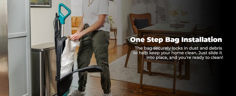 Kenmore BU1001 B200 Series Commercial Vacuum Cleaner Lightweight 14L Capacity Bagged Upright Vac with LED Headlight and 2-Speed Setting Powerful Suction for Pets, Carpets & Hard Floor