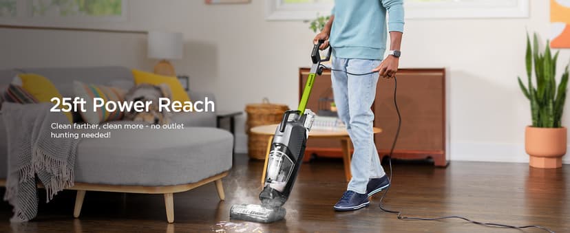 BISSELL® CrossWave® HydroSteam™ Deluxe Wet Dry Vac, Multi-Purpose Vacuum, Wash, and Steam, Formula Included, Green, 3515G