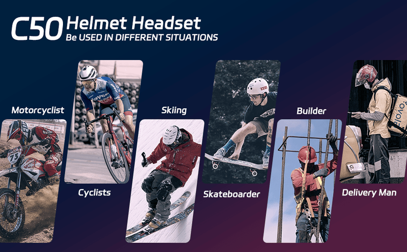 Motorcycle Bluetooth Headset Helmet Speakers Long Battery Life Helmet Headphone with Noise Cancellation&Music Sharing Ultra-Thin Wireless Bluetooth Headphones for All Helmets