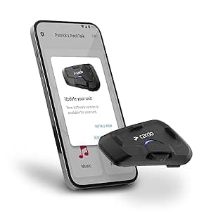 Cardo Systems FREECOM 2X Motorcycle 2-Way Helmet Bluetooth Communication System Headset Intercom, Universal Bluetooth Connectivity, Waterproof, 40mm Speakers - Single Pack