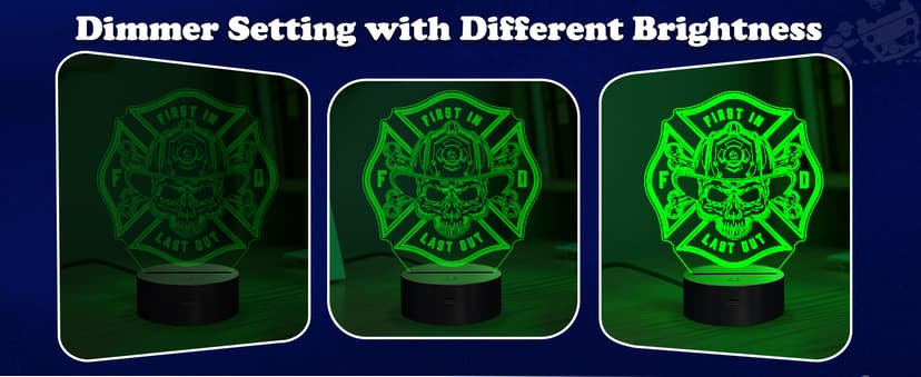 Firefighter Gifts, Fire Fighter Gifts Men, Fireman Night Light with 16 Colors Changing & Timer & Dimmer, Creative Gifts for Birthday, Father's Day, Graduation, Thank you, Xmas for Firefighter, Women