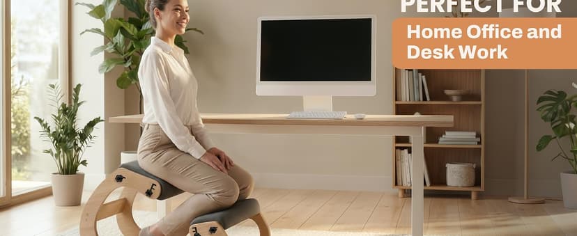 NYPOT Ergonomic Kneeling Chair with Adjustable Seats - Knee Chair for Posture Correction & Kneel Rocking Stool for Desk - Back Pain Relief for Home and Office, Supports 250 pounds - 5 Years Warranty