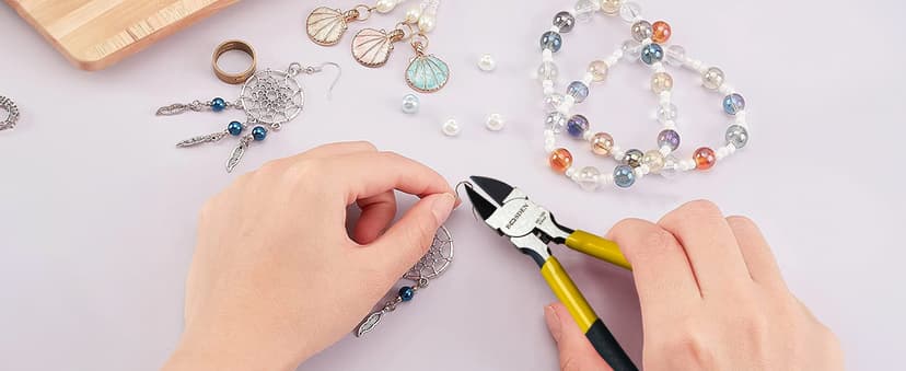 Spring Loaded Flush Cutter Dike for Crafting, Artificial Flower Jewelry Making, Flush Cut Plier Floral Wire Cutter Dyke Snip BOOSDEN Wire Cutter 6.5 inch Cutting Pliers Diagonal Cutter Metal Snipper B08ZCHYGN7