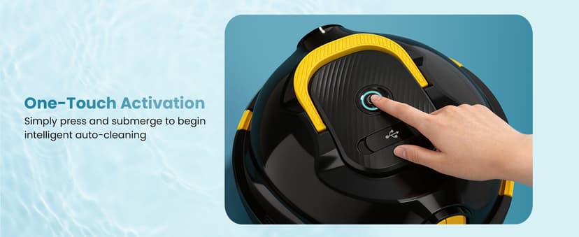 Robotic Pool Cleaner, Cordless Pool Vacuum for Above Ground & Inground Flat Pools with Dual Motors, 130 Min Runtime, Auto-Parking, Powerful Pool Vacuum Robot for Up to 1200 Sq.Ft (Black-Orange)