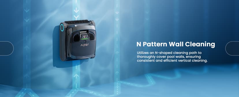 (2026 Upgrade) AIPER Scuba X1 Cordless Robotic Pool Cleaner with Micromesh Ultra-Fine Filter, Include Wireless Charging Dock, Cross Pattern Smart Navigation, Horizontal Waterline Scrubbing