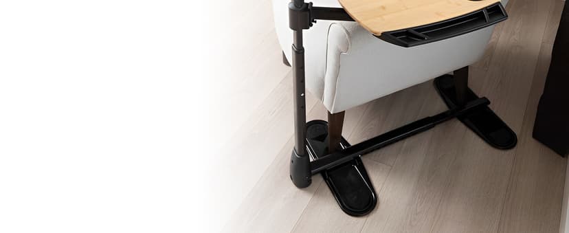 Able Life Tray Table, Adjustable Bamboo TV and Laptop Desk with Ergonomic Stand Assist Safety Handle, Independent Living Aid