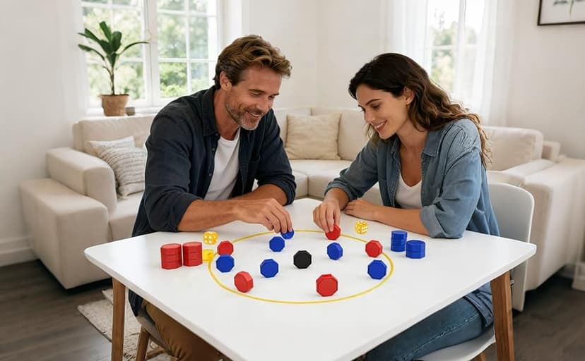 Magnetic Chess Game with Dice, 24 Stones & Black Troublemaker, Updated Family Board Games, Magnet Game with String,Magnetic Stones for Party, Travel & Camping, 2-4 Player Games for Kids & Adults