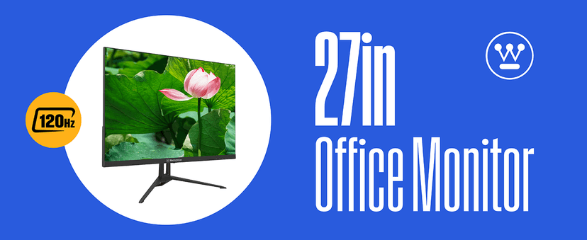 Westinghouse 27 Inch Gaming Monitor, 120Hz, 1ms, IPS Computer Monitor, 1080P FHD, Built-in Speakers, Eye Care, Adpative Sync Support (FreeSync Compatible), HDR, VGA, HDMI & DisplayPort w/Gaming Mode