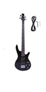 Ktaxon 39 Inch Electric Guitar, Full-Size Beginner Solid Body Electric Guitar Kit with Gig Bag, Strap, Tremolo Bar, Cable & Picks (Black)