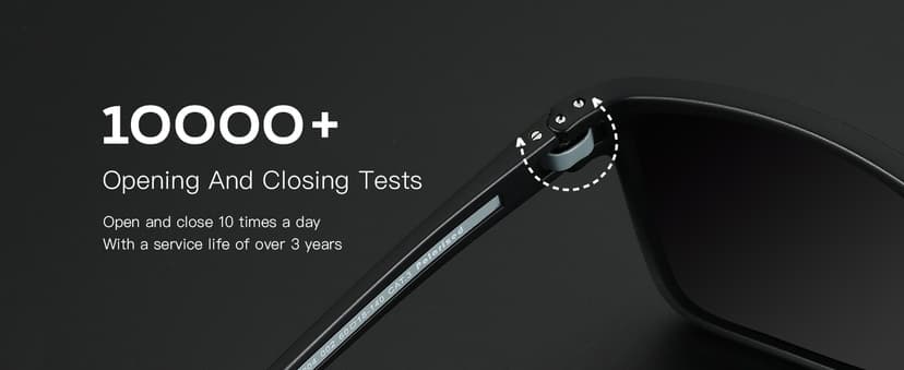 ZENOTTIC Polarized Sunglasses for Men Lightweight TR90 Frame UV400 Protection Square Sun Glasses