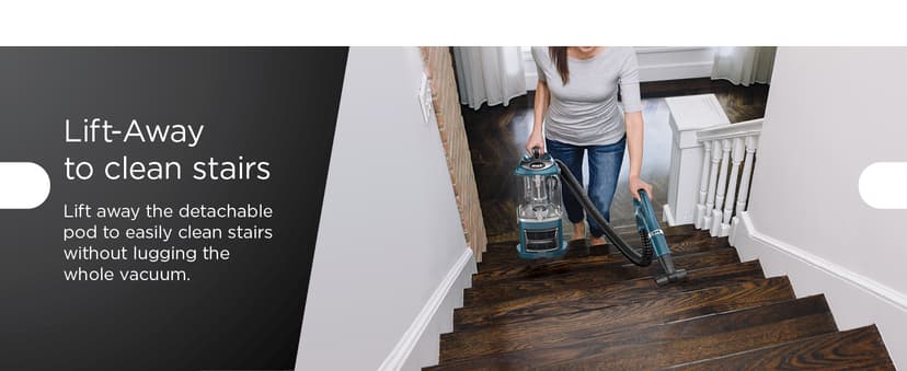 Shark Upright Vacuum, Navigator Lift-Away with Self-Cleaning Brushroll, HEPA Filter, Swivel Steering, Upholstery Tool & Pet Crevice Tool, Perfect for Pets & Multi-Surface, Teal, ZU503AMZ