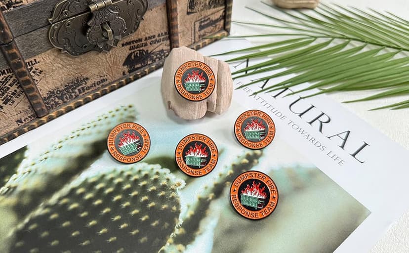 1Pcs/5Pcs/10Pcs Dumpster Fire Enamel Pins Response Team Alloy Badges for Jackets Hilarious Gifts for Coworkers Team Members
