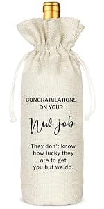Graduation One Degree Hotter,Funny Cute Wine Bag Gift,College Graduation Gift for Him Her Grad Masters Congrats Cap-Linen Drawstring Wine Bags(5SW113) B0BPC5W9VV